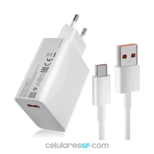 CARGADOR XIAOMI DE PARED CON CABLE - CARGA RÁPIDA 33w