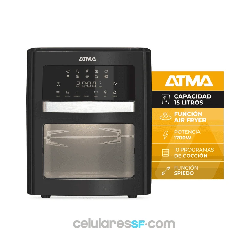 HORNO GRILL Y FREIDORA DE AIRE ATMA - 15l - HGFAB1524PI