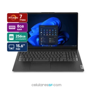 NOTEBOOK LENOVO - RYZEN 7 7730u- 15.6" FHD - 8GB - 256GB - FREEDOS.